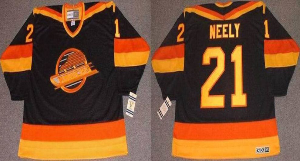 2019 Men Vancouver Canucks 21 Neely Black CCM NHL jerseys1